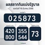 ผลการออกสลากกินแบ่งรัฐบาล 16 มีนาคม 2566